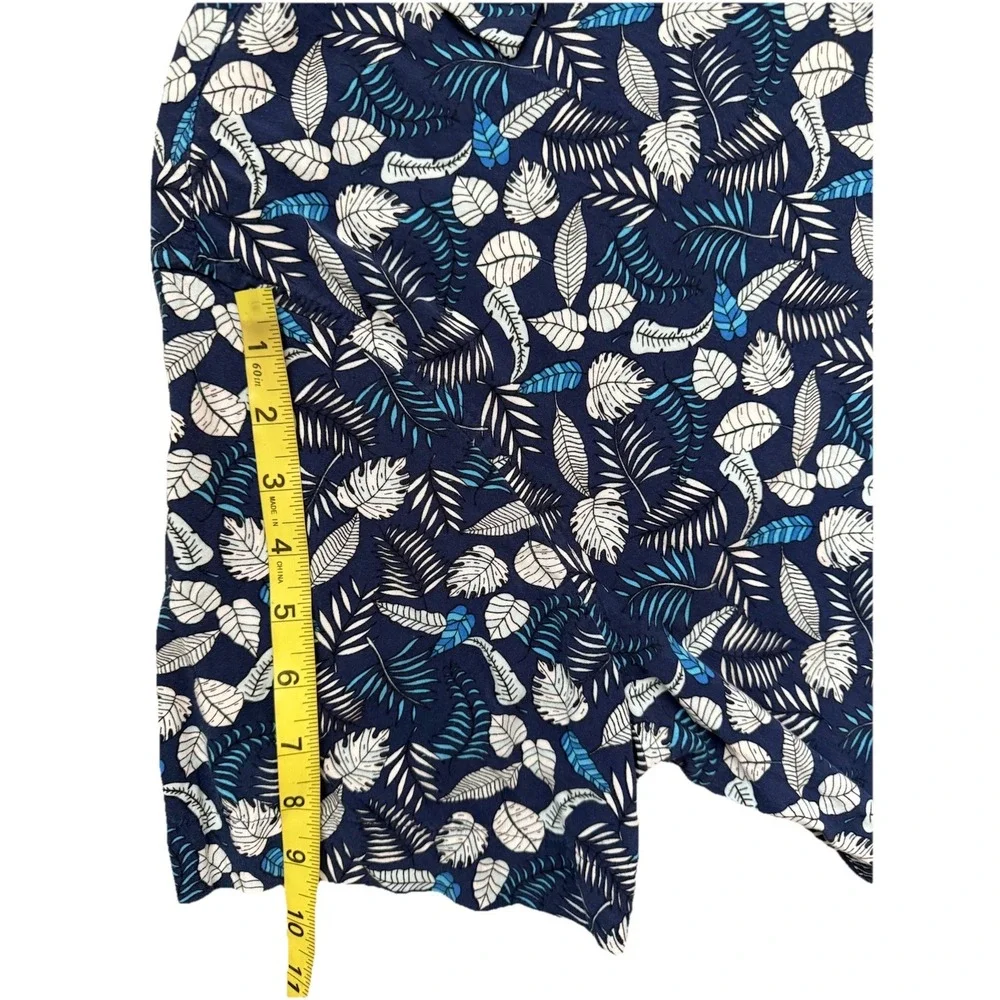 Banana Republic Mens XL Button Shirt Short‎ Sleeve Floral Blue Tropical Hawaiian